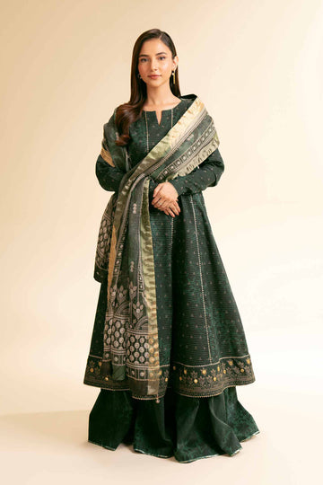 Nishat Linen 3 Piece - Printed With Gotta Laces Suit - 42501453 Online Shopping